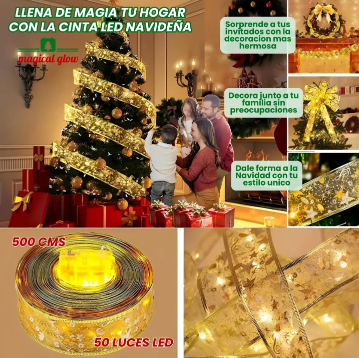 LUZ NAVIDEÑA DE CINTA 4 MTS